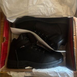Men's Black Lace-Up Wolverine Work Boots NWT